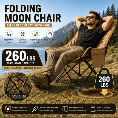 Portable folding moon chair - portable,