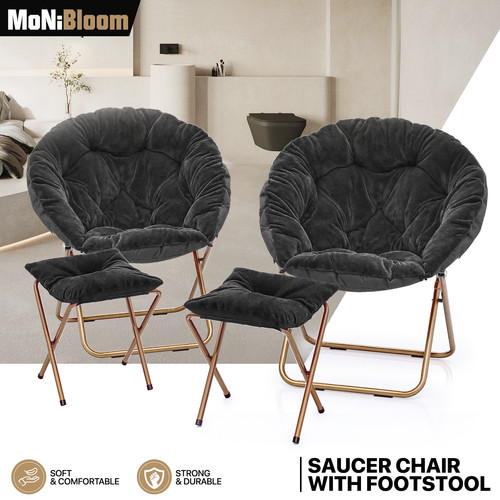 Black set folding saucer - black,