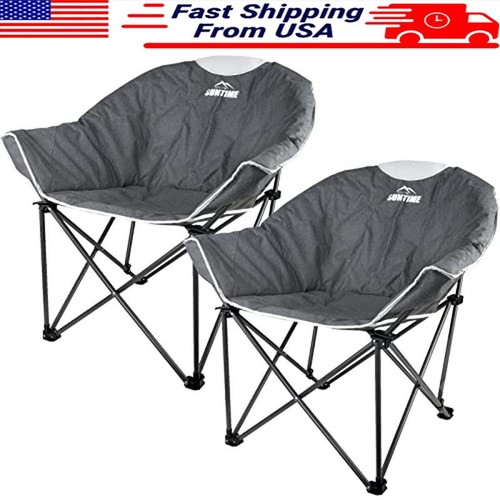 Oversize padded moon chair - padded,