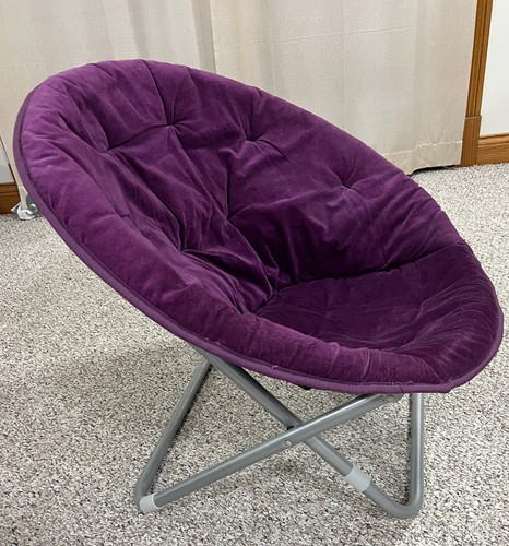 Purple folding saucer chair - purple,